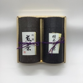 煎茶池の尾　特上煎茶萌芽200g桐箱2本入り